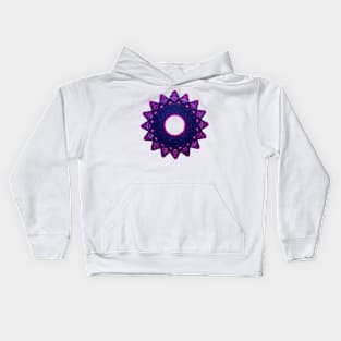 Spirograph Dark Blue Hot Pink Star Kids Hoodie